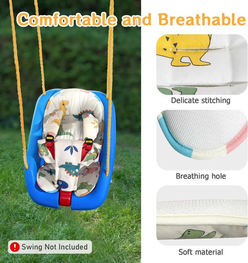 FEISIKE Toddler Swing Cushion - Baby Swing Outdoor Seat Insert Pad Compatible with Little Tikes Swings for Toddlers Age 1-3, Detachable and Washable(Swing Not Included)-AMB241 - Image 4